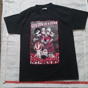 System of a Down Graphic T-Shirt Elephant Mushrooms Youth Large